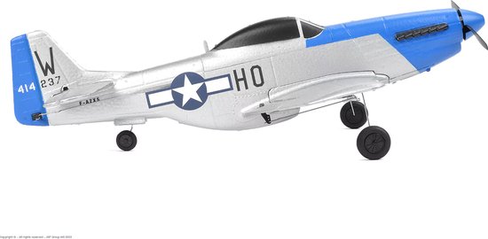 EZ-Wings Mini P-51 Mustang - RC Vliegtuig op Afstandsbediening - 1+1 Li-Po Batterij - Incl USB oplader