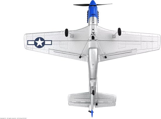 EZ-Wings Mini P-51 Mustang - RC Vliegtuig op Afstandsbediening - 1+1 Li-Po Batterij - Incl USB oplader