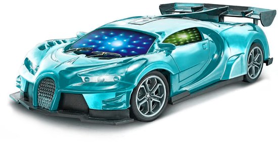 1:20 Simulatie RC Raceauto - Radiografisch Bestuurbare met 3D LED-Verlichting & 15 km/h Snelheid - Klaar om te Spelen - Voor Kinderen 3-7 jaar - Binnen en Buiten Speelgoed - Groen