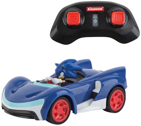 Carrera RC voertuig - RC Auto Mini - Team Sonic Racing - Sonic - Schaal 1:43 - 7,5cm RC Model Kant en Klaar - Carrera -