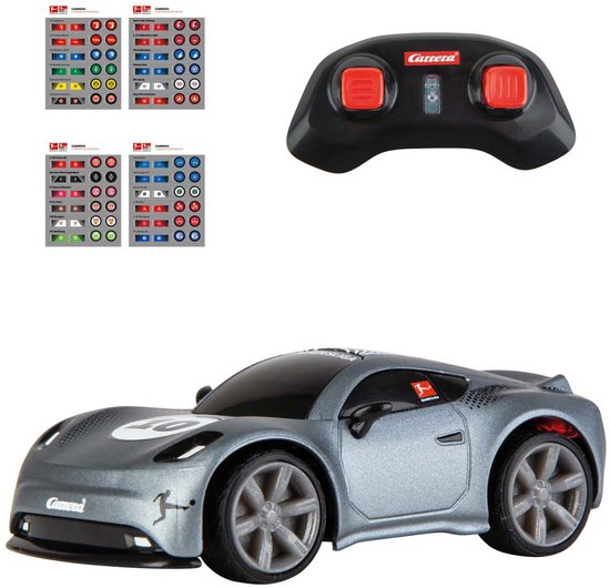 Carrera RC voertuig - Mini RC Auto - Voetbal - Bundesliga - Grijs - 2,4GHz RC Model Kant en Klaar - 1:43 -