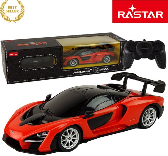 Rastar McLaren 1:24 RC Auto Rood – Bestuurbare Auto - RC Auto - Gelicentieerde Afstandsbestuurbare Sportwagen met Realistisch Design, Rubberen Banden & Precisiebediening – Duurzaam Model voor Kinderen & Volwassenen – Met Ebook