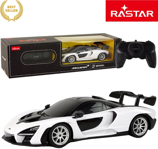 Rastar McLaren 1:24 RC Auto Wit – Bestuurbare Auto - RC Auto - Gelicentieerde Afstandsbestuurbare Sportwagen met Realistisch Design, Rubberen Banden & Precisiebediening – Duurzaam Model voor Kinderen & Volwassenen – Met Ebook
