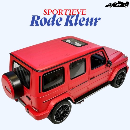 Rastar Mercedes-Benz G63 AMG RC Auto Rood – Bestuurbare Auto - Afstandsbestuurbare Luxe SUV 1:14 met 2.4G Besturing, Openende Deuren, LED Lichten & Realistisch Interieur – Offroad Speelgoedauto voor Kinderen 3+ Met Ebook