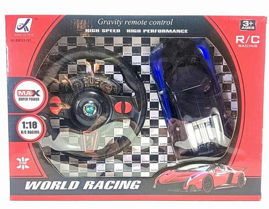 radiografisch bestuurbare speelgoed auto met Led koplampen bestuurbare Auto - Afstandsbestuurbare race Speelgoed super car bestuurbare auto rc auto met led koplampen Radiografische voertuigen Radiografisch Bestuurbare Racewagen - RC Car