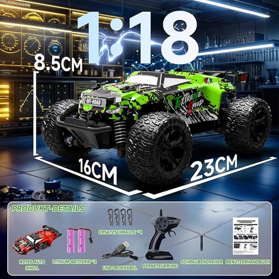 RC Monstertruck PENGBU – Op Afstand Bestuurbare Auto voor Kinderen vanaf 3 jaar