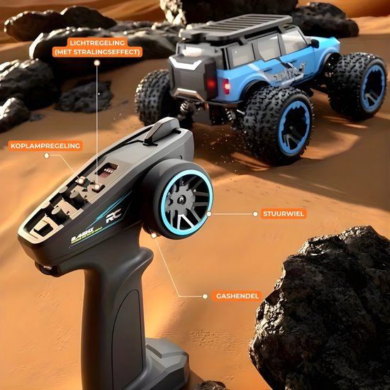 DreamGoods Bestuurbare RC Auto - 55km/h - Top Speed Race Auto - 1:20 Offroad Drift Car - Afstandbestuurbaar - Radiografisch - Waterdicht - Bestuurbare Auto voor Buiten - RC Auto Volwassenen - 50 km per uur - voor Jongens
