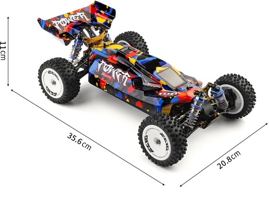 Creatorally RC Auto Voor Buiten - 75 km/h - Bereik tot 100 meter - Race Auto Afstandsbestuurbare - Radiografisch Speelgoed - RC Bestuurbare Auto - Borstelloze Motor - 4WD Raceklimauto - Race Auto