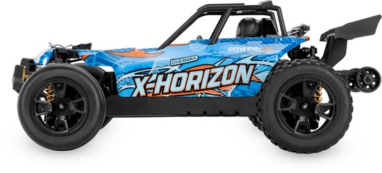 Overmax X-Horizon RC Auto 4x4 – 30 km/u – LED Verlichting, Dubbele Accu tot 40 min, Vering, Lage Bodemvrijheid, 2 Carrosserieën, Achterwielsteun, Digitale Connectie – Offroad Racewagen voor Kinderen & Volwassenen