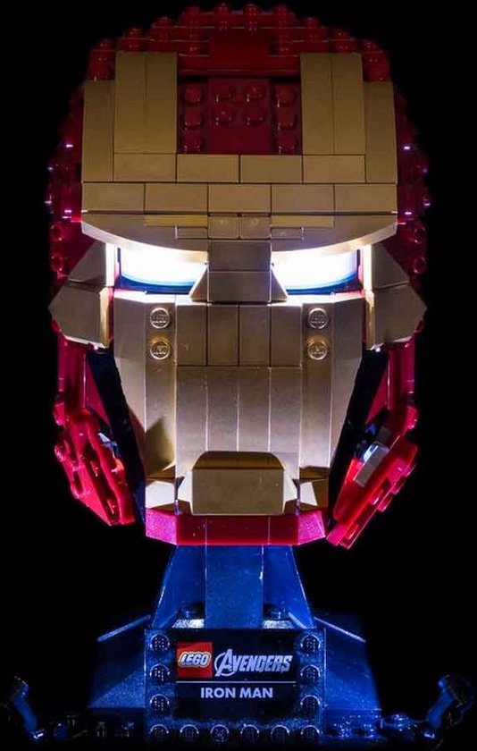 Light My Bricks - Geschikt voor LEGO Iron Man Helmet 76165 Verlichtings Set