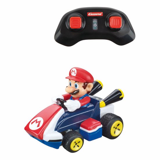 Carrera RC voertuig Auto - RC Auto Mini - Mario Kart - Mario - 6,2cm Lang - 2,4GHz RC Model Kant en Klaar - Carrera -