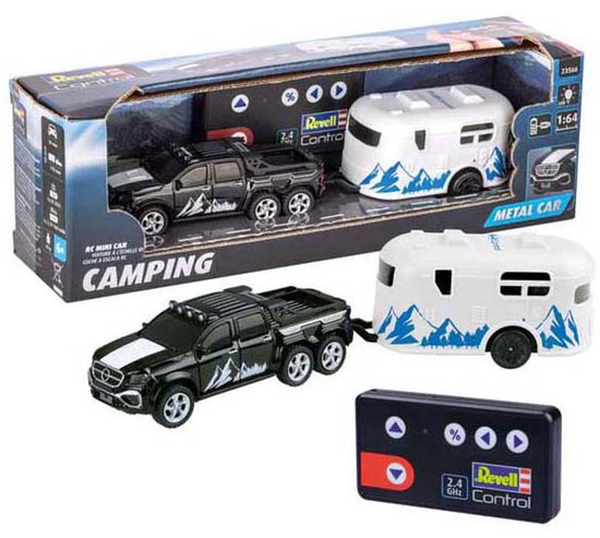 Revell RC voertuig - 23566 RC Pickup Auto met Camper Trailer (Caravan) RC Model Kant en Klaar - 1:64 -