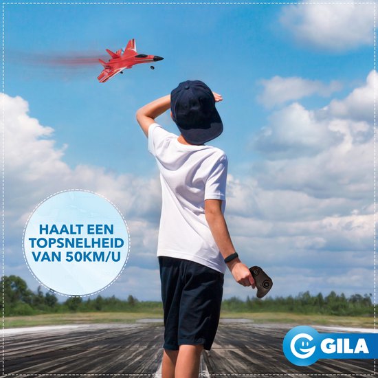 GILA RC Vliegtuig - Bestuurbaar vliegtuig - Makkelijke besturing - 2 accu's - Speelgoed voor Jongens en Meisjes
