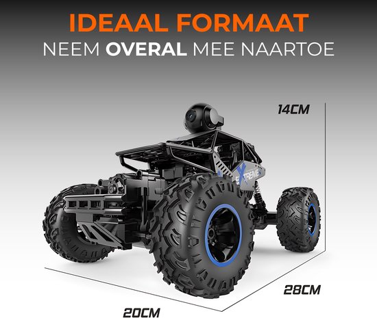 DreamGoods Bestuurbare Auto met Camera - Draaibare HD Camera - RC Auto voor Volwassenen & Kinderen - Offroad Race Car - voor Buiten en Binnen