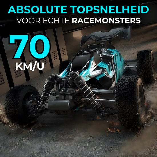 DreamGoods Bestuurbare RC Auto - 70km/h - ULTIMATE EDITION - Top Speed Race Auto - 1:20 Offroad Drift Car - Afstandbestuurbaar - Radiografisch - Waterdicht - Bestuurbare Auto voor Buiten - RC Auto Volwassenen - Meer dan 50 km per uur - voor Jongens