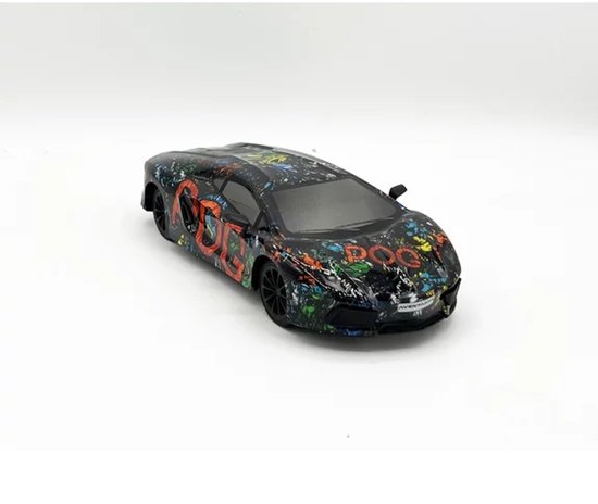 KOO Be Blip POGTADOR 1/16e – op afstand bestuurbare auto – oplaadbare batterij – ledverlichting – afstandsbediening met 3 batterijen (niet meegeleverd) – 2,4 GHz – 14 km/u – vanaf 5 jaar –