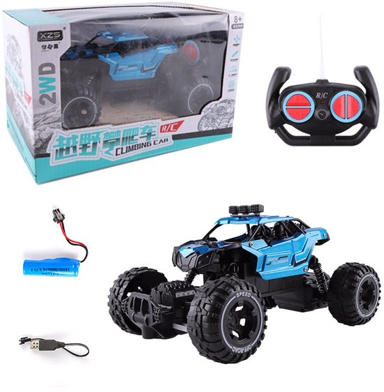 Afstandsbestuurbare Racewagen Speelgoed - Raceauto - Volwassenen & Jongens - voor Binnen & Buiten - Radiografisch - Blauw