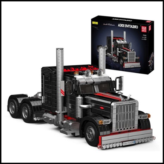Amerikaanse Vrachtwagen Bouwstenen Set – Educatief Speelgoed – Kinderen Cadeau – Motorisch – RC & App Bestuurbaar – Offroad Model – Originele Verpakking – Interactief – Snel Verzonden – Leerzaam & Creatief – Unisex
