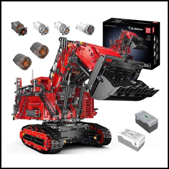 Gemotoriseerd R 9800 Graafmachine Bouwstenen Set – RC & App bestuurbaar – Motorisch – Oplaadbare Lithiumbatterij – Educatief – Interactief – Originele Verpakking – Snel Verzonden – Kinderen Cadeau – Offroad – Unisex – Bouwstenen Auto Speelgoed