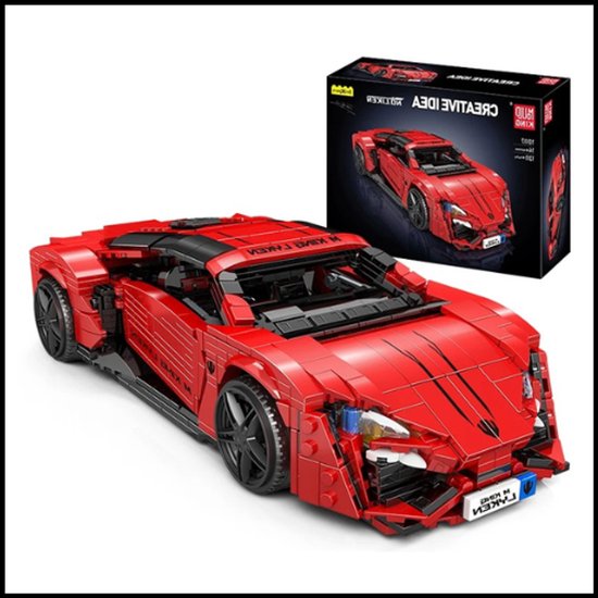 Sportauto – Bouwstenen Auto Speelgoed – RC & App Bestuurbaar – Motorisch – Offroad Model – Educatief – Interactief – Originele Verpakking – Snel Verzonden – Kinderen Cadeau