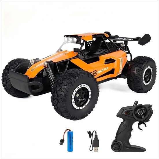 Afstandsbedienbare Off-road Auto 1:16 - 2.4GHz & LED Verlichting - Met Oplaadbare Accu - Geschikt voor 6-12 Jaar