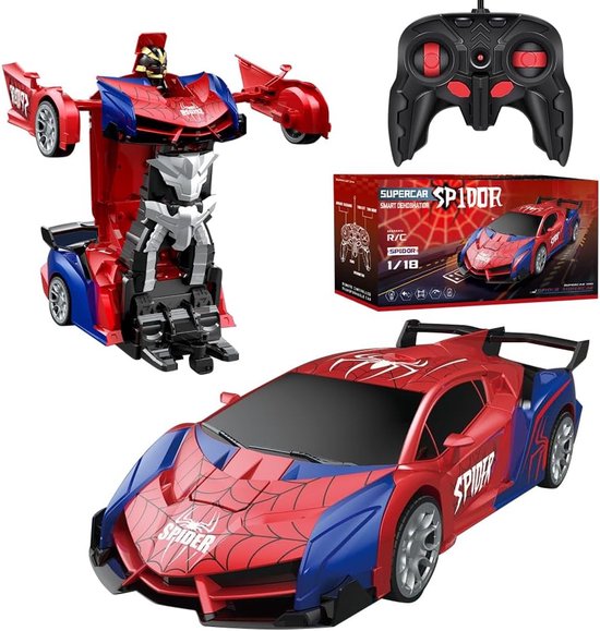 Afstandsbedienbare Transformatie Auto - 2-in-1 Robot & Auto met LED Verlichting - Geschikt voor Kinderen 6+ Jaar