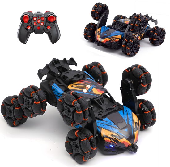 DreamGoods RC Stuntauto 8 Wielen – Bestuurbare Auto met 360° Spins & Flip Stunts – Oplaadbaar & Schokbestendig- RC Car - Offroad - Afstandbestuurbaar
