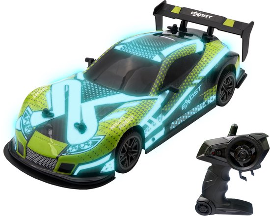 Afstandsbediening Auto - EXOST - Flitslicht 1:14 - 15 km/h - 31 -5 cm - groen - 5 jaar oud