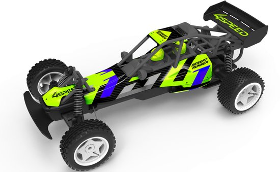 Afstandsbediening auto - SILVERLIT - 4 SNELHEDEN - DESERT RUNNER 24 GHz - Schaal 1:10 - 20 km/u - Bereik 25 m - Vanaf 8 jaar