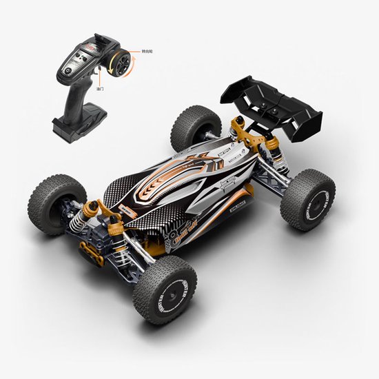 HUNTER Racing RC Auto 1:14 4×4 Zwart Offroad Monster Truck 40 km/u RC 390 Motor RTR Ready to Run 2.4GHz Metalen Chassis en Schokdempers Hogesnelheids Afstandsbedieningsauto Voor 14 jaar en ouder