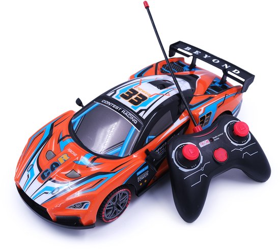Zoem - 1:12 - RC Race auto - Auto - Radiografisch - Afstandsbediening - Bestuurbaar - 4 kanaals - Oranje - Speelgoed Sportauto - Remote Control - elektrisch - GT3