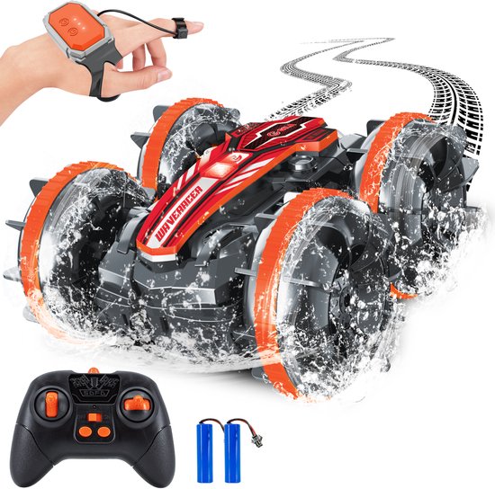 GILA Bestuurbare auto - Race Auto Afstand bestuurbaar – RC Auto – Met Extra Accu - 100 meter bereik - Polsbesturing