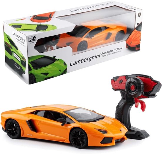 Lamborghini Aventador LP 700-4 RC Auto 1:10 – 2,4 GHz – Oplaadbare Batterij – USB-Lader – Oranje