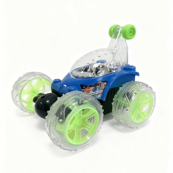 Off-Road RC Auto - speelgoed afstandsbediening auto - 360° Draaien - LED Verlichting - Stuntauto - Draadloze Afstandsbediening - Cool Design - Oplaadbare Accu - Voor Jongens & Meisjes - Blauw