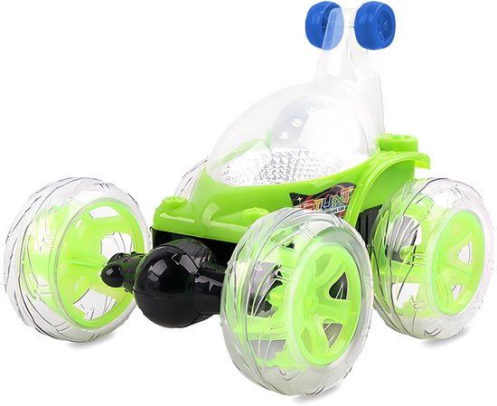 Off-Road RC Auto - speelgoed afstandsbediening auto - 360° Draaien - LED Verlichting - Stuntauto - Draadloze Afstandsbediening - Cool Design - Oplaadbare Accu - Voor Jongens & Meisjes - Groen