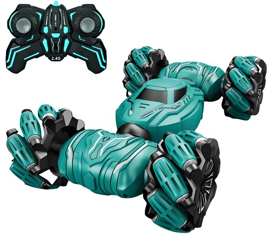 RC Stunt Buggy - Off-Road All-Terrain - Modder, Zand & Gras - Draadloze Afstandsbediende Raceauto - Kinderspeelgoedauto's - Handgebaar Besturing - Groen