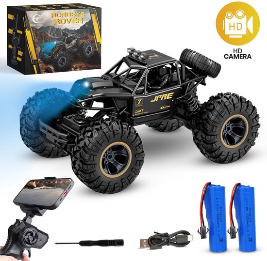 Cosy Place RoadEye Rover RC Auto met Camera – Botsbestendig & Offroad – FPV Bestuurbare Auto – 1,5 Uur Speeltijd – Voor Binnen & Buiten – Met 2 Oplaadbare Accu’s