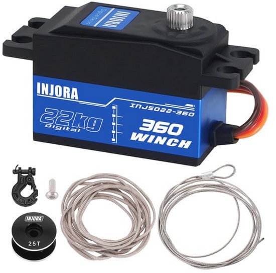 Digitale servo 22 kg met 360 graden rotatie voor auto- en RC-boten