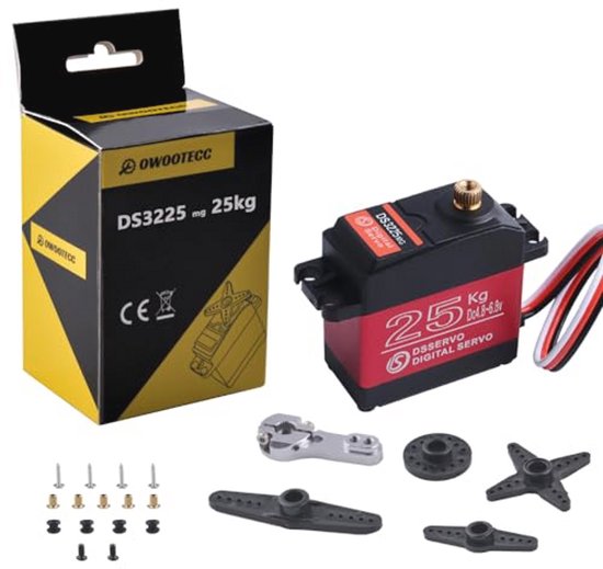 Waterdichte Digitale Servo 25KG met Metalen Tandwielen voor RC Auto's, Boten en Vliegtuigen