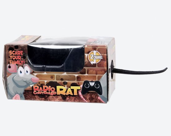 RC Bestuurbare Rat – Afstandsbediening Speelgoed – 2-Kanaals Radio Controlled – Realistische Pluche Rat met Staart – Prank & Speelgoed voor Kinderen