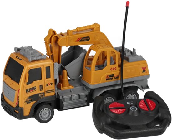 vrachtwagen graafmachine r/c ff 32x17x12 mc