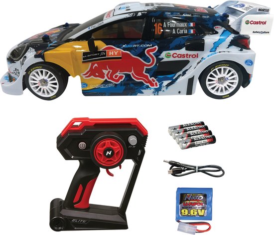 Nikko - Ford WRC Elite Cars - Red Bull - Schaal 1/14 - Auto op afstandsbediening
