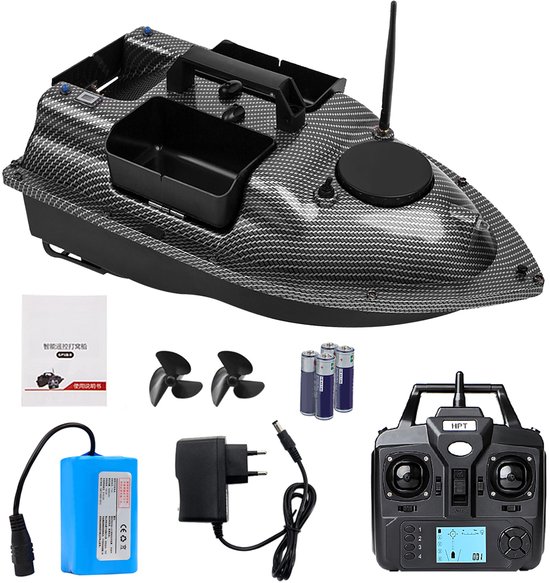 GPS-visboot met 3 aascontainers Draadloze aasboot met automatische terugkeerfunctie