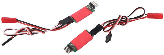De derde kanaals bedieningsschakelaar ontvanger snoer model auto verlichting controller voor RC model auto reserveonderdelen E-type rood