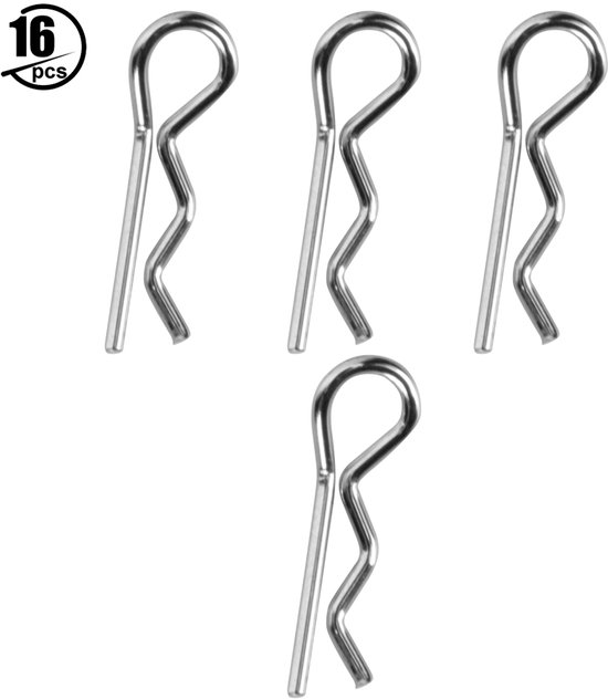 16 stuks R-vormige carrosseriepennenclips geschikt voor HS 18301 18302 18311 18312 1/18 RC-auto