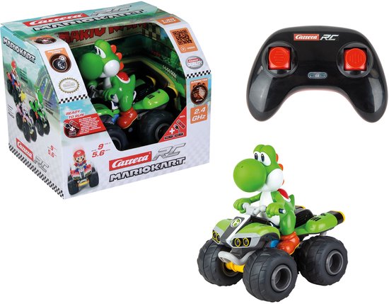 Carrera RC voertuig Auto - RC Mario Kart - Yoshi - Quad - Schaal 1:20 - 19,5cm - 2,4GHz RC Model Kant en Klaar - Carrera Bestuurbare Auto