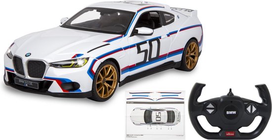 Jamara RC voertuig Auto - 402171 RC Sport Auto BMW 3.0 CSL - Wit - 2,4GHz RC Model Kant en Klaar - 1:14 Bestuurbare Auto