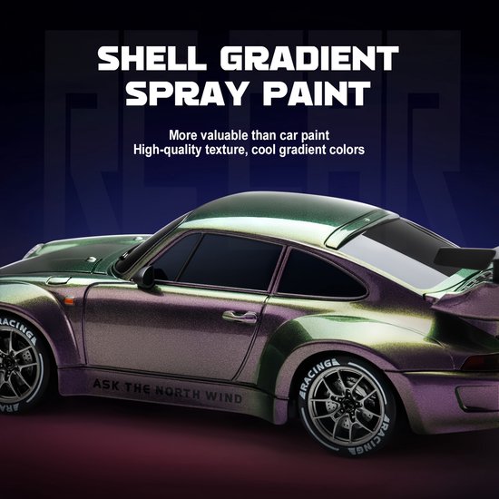 1/24 schaal RC driftauto met knipperende lichten, 4WD afstandsbediening off-roadraceauto geschikt voor jongens en meisjes, verjaardag/Kerst/Thanksgiving cadeau, - plastic RC racevoertuig