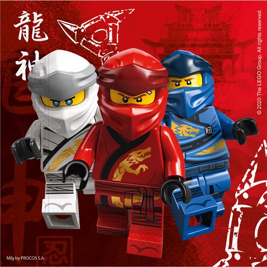 Vegaoo - 20 Lego Ninjago papieren servetten 33 x 33 cm