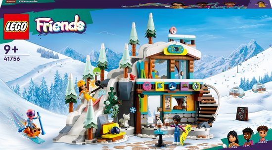 LEGO Friends Vakantie skipiste en café Wintersport Set met Dieren Figuren 41756